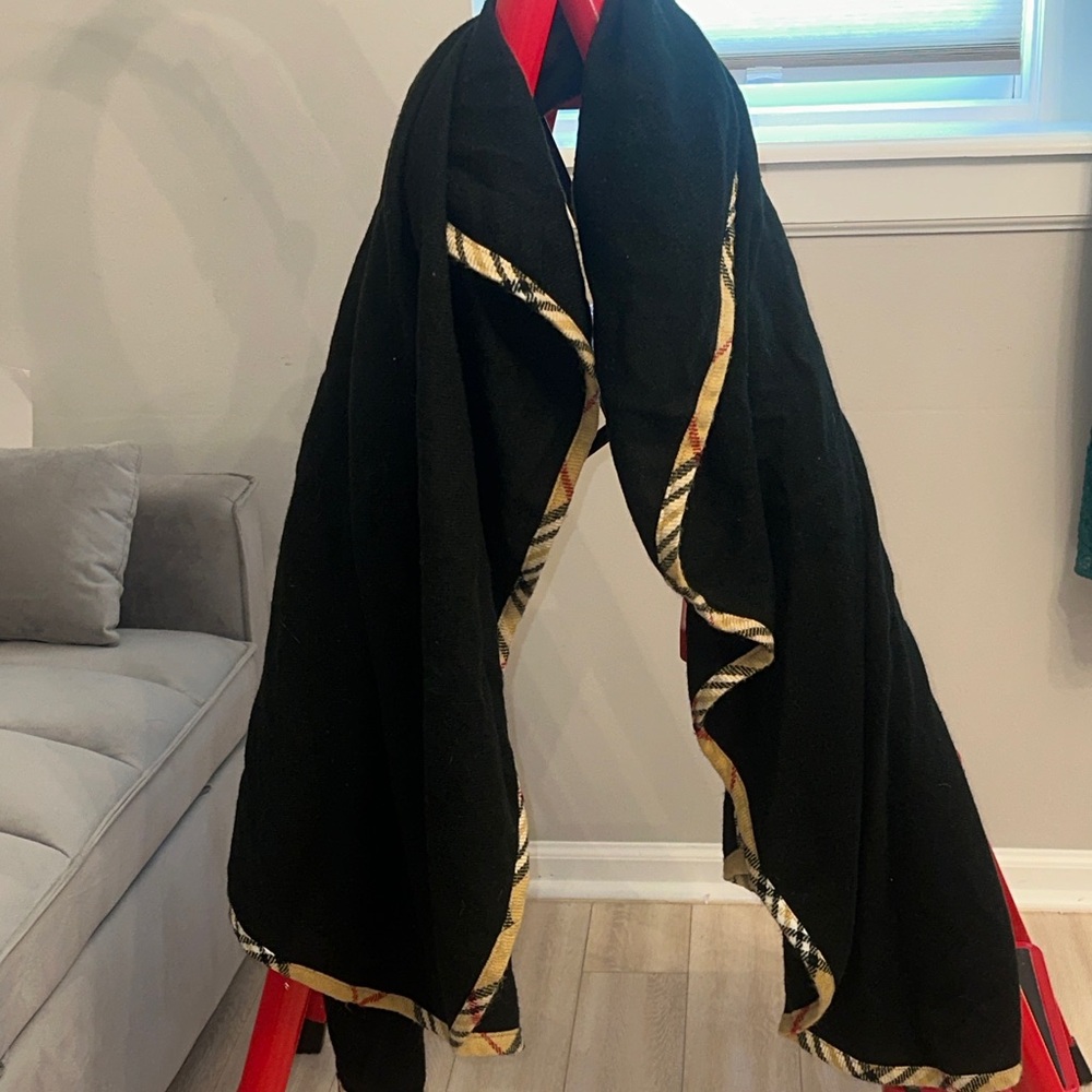 Black Shawl with Gold Trim
